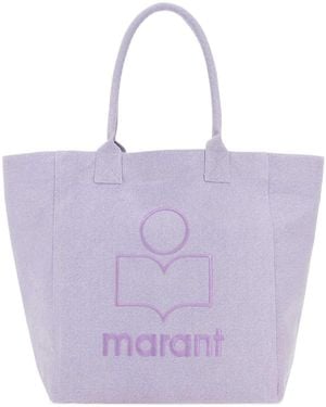 Isabel Marant Yenky Logo Embroidered Tote Bag - Purple