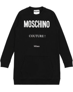 Moschino Round-Necked Logo Jumper - Black