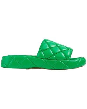 Bottega Veneta Quilted Open-Toe Sandals - Green