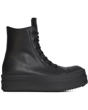 Rick Owens Round-Toed Ankle Boots - Black