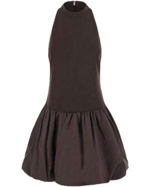 ROTATE BIRGER CHRISTENSEN Mini Peplum Dress - Brown