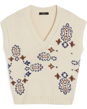 Weekend by Maxmara V-Neck Knitted Vest - White