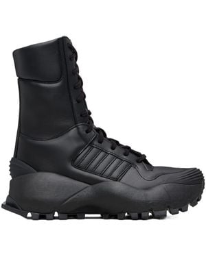 Willy Chavarria X Adidas Originals Collaboration Forum Mid Lace-Up Boots - Black