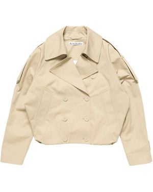 Acne Studios Short Trench Coat - Natural