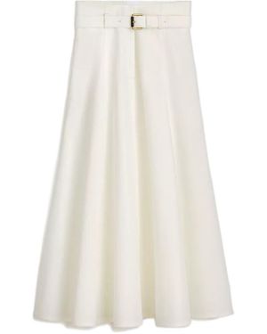 Dior Mid-Length Belted Skirt - White