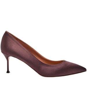 Aquazzura Purist 65 Satin Pumps - Brown