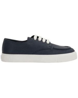 Prada Logo-Embossed Lace-Up Shoes - Blue