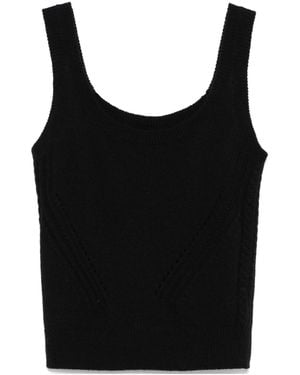 Ermanno Scervino Knitted Tank Top - Black