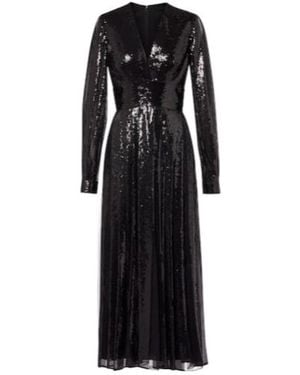 Elie Saab Sequined Tulle Maxi Dress - Black