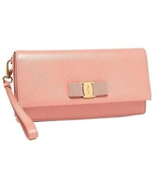 Ferragamo Logo Clutch - Pink