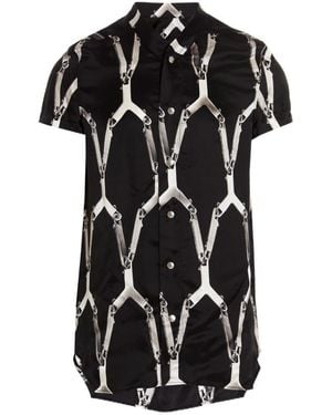 Rick Owens Printed Button Shirt - Black