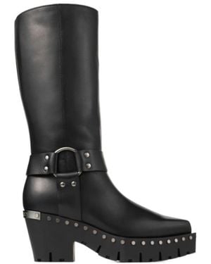 Jimmy Choo Studded Strap Boots - Black