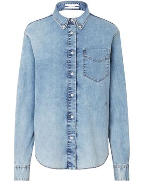 Jacob Cohen Logo Embroidered Twisted Shirt - Blue