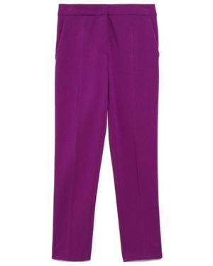 Max Mara Tanga Jersey Tuxedo Trousers - Purple