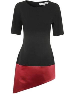 JW Anderson Jw Anderson Panelled Asymmetric Mini Dress - Black