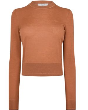 Chloé Retro Long-Sleeved Top - Brown