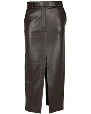 Co. Slit-Detail Skirt - Gray