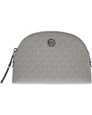 MICHAEL Michael Kors Heritage Logo-Plaque Detail Travel Pouch - Gray