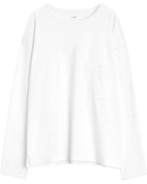 Lemaire Long Sleeved Crewneck T-Shirt - White