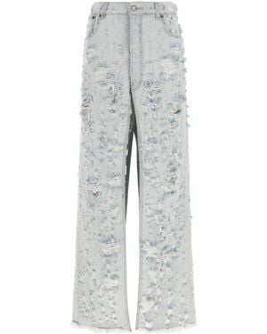 Haikure Gana Distressed Long Skirt - Gray