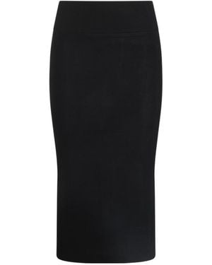 Thom Krom Ribbed Waist Midi Skirt - Black