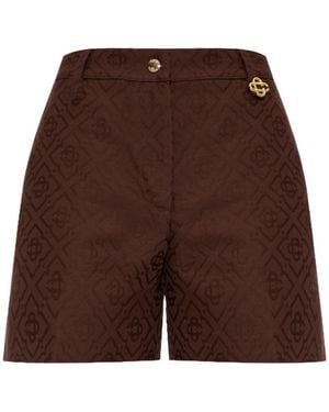 CASABLANCA Belt Loop Shorts - Brown