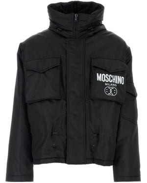 Moschino Drawstring Padded Jacket - Black