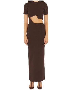 Christopher Esber Hollow Design Dress - Brown