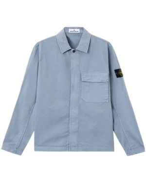 Stone Island Compass Badge Overshirt - Blue