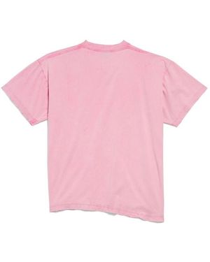 Tシャツ・カットソー Balenciaga Laurel Classic Pink Boxy T-Shirt Laurel Classic Boxy T-shirt in Baby Pink | Balenciaga NL