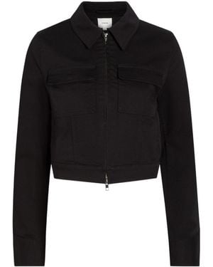Vince Stretch-Cotton Cropped Jacket - Black