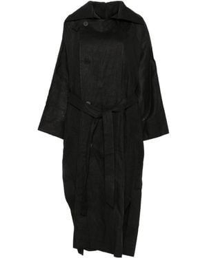 Issey Miyake Hempen Coat - Black