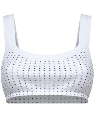 The Attico Wide Strap Bra - White