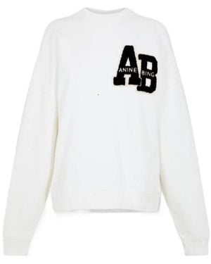 Anine Bing Long Sleeve Sweatshirt - White