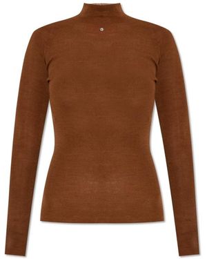 Versace Long-Sleeve Turtleneck - Brown