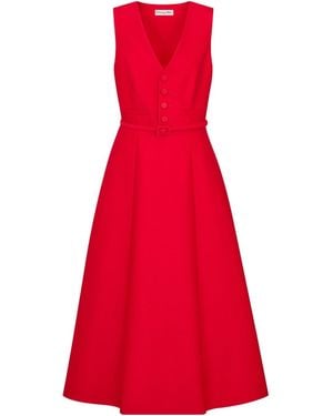 Dior Mid-Length Flared Dress With Belt