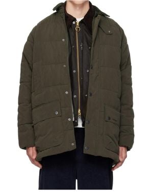 Barbour Quilted Collared Jacket - Gray
