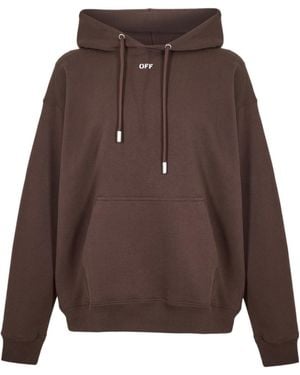 Off-White c/o Virgil Abloh Hooded Sweatshirt - Brown