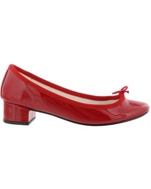Repetto Bow Front Low Heel Pumps - Red