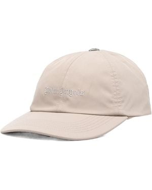 Palm Angels Logo-Embroidered Cap - White