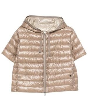 Herno Short-Sleeve Hooded Jacket - Natural