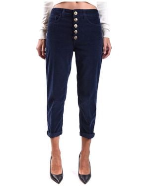 Dondup Button-Embellished Corduroy Casual Pants - Blue