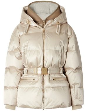 Bogner Lyra-Ld Hooded Belted Layered Down Jacket - Natural