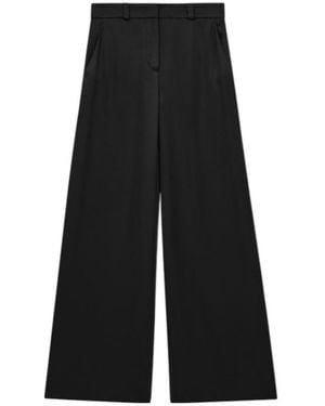 Giorgio Armani Flat Front Trousers - Black
