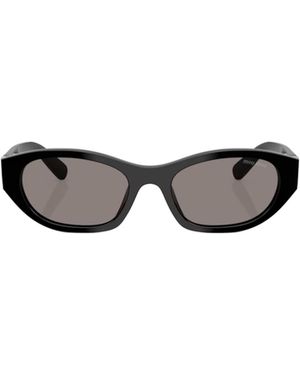 Miu Miu Eyewear Oval Frame Sunglasses - White