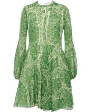 Giambattista Valli Printed Silk Georgette Minidress - Green