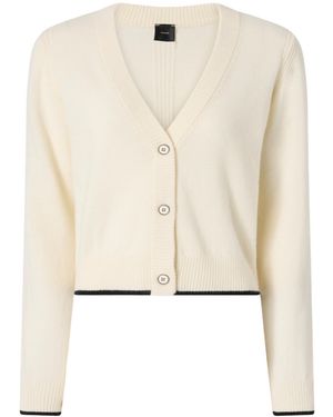 Pinko V-Neck Cardigan - Natural