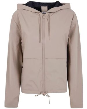 Rains Suva Short Hooded Jacket - Brown