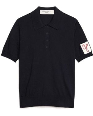 Golden Goose Polo Knit Short Sleeves - Black