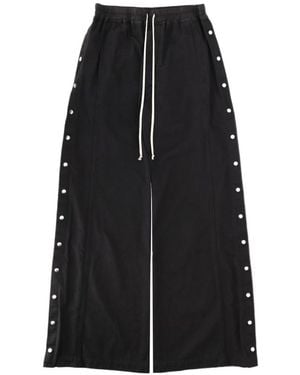 Rick Owens Drkshdw Wide Pusher Snap Trousers - Black
